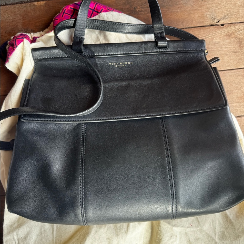 Tory Burch Block T Top Handle Satchel Bag